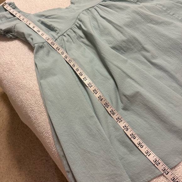 Abercrombie & Fitch Light Blue Sweetheart Neck Puff Babydoll Mini Dress A&F - Picture 10 of 13